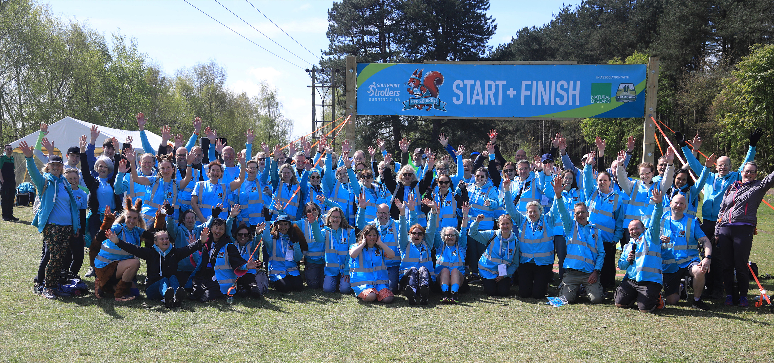2026 RACE AINSDALE Southport Strollers Running Club Squirrel 10K, members who 70 volunteer / members after the race 2026